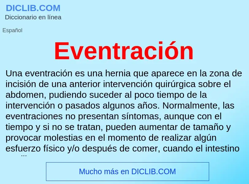 What is Eventración - definition