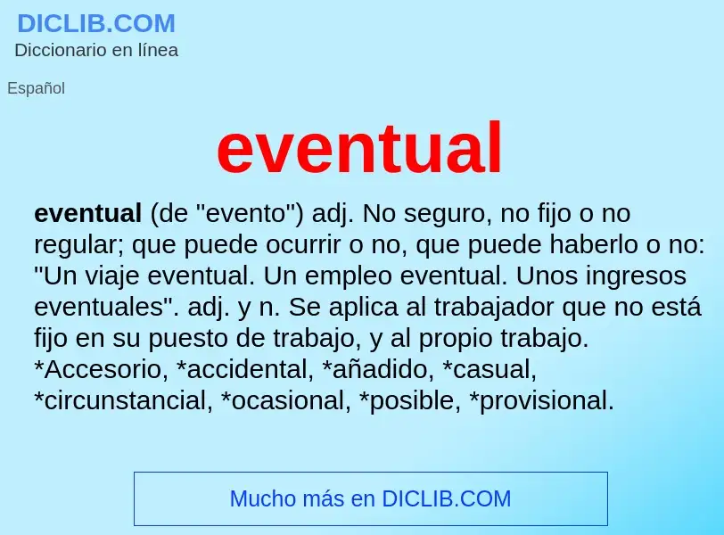 O que é eventual - definição, significado, conceito