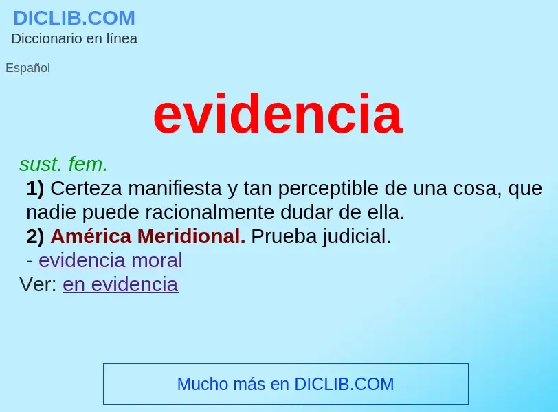 O que é evidencia - definição, significado, conceito