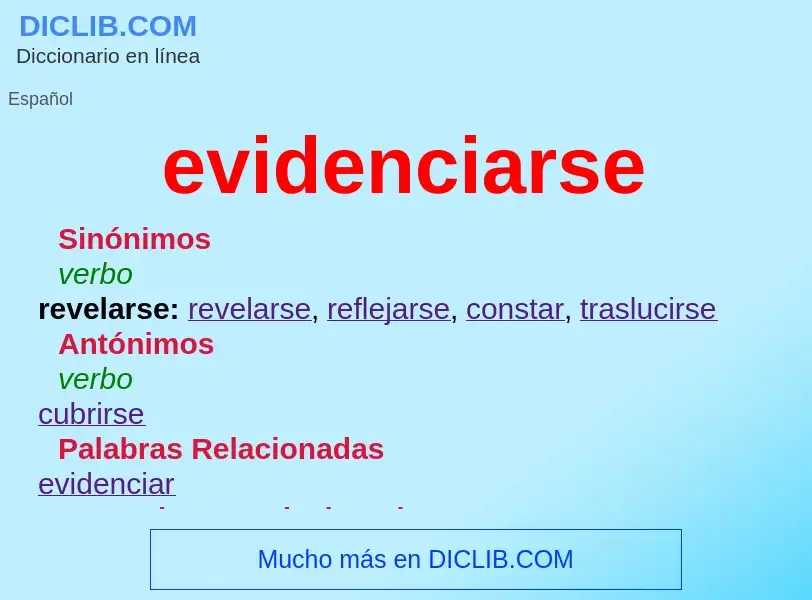 Was ist evidenciarse - Definition