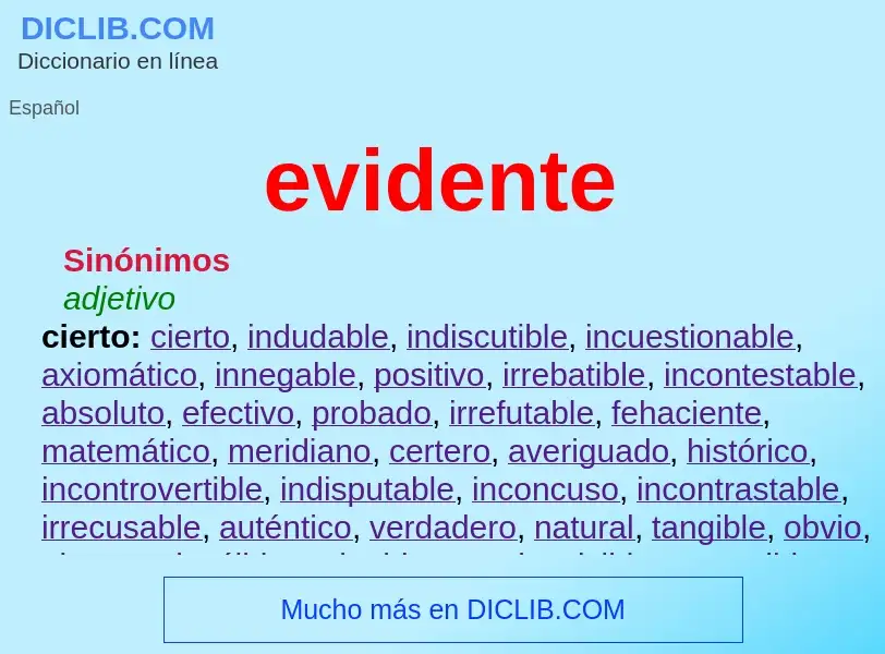 What is evidente - definition