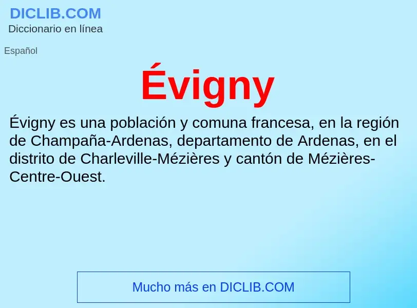 Wat is Évigny - definition