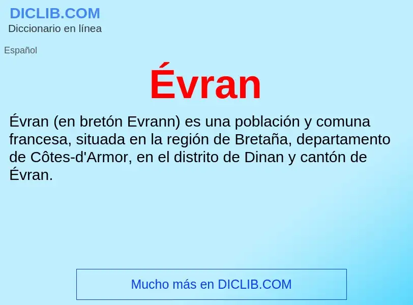 Wat is Évran - definition