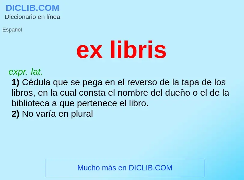 What is ex libris - definition