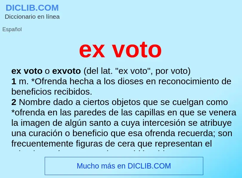 What is ex voto - definition