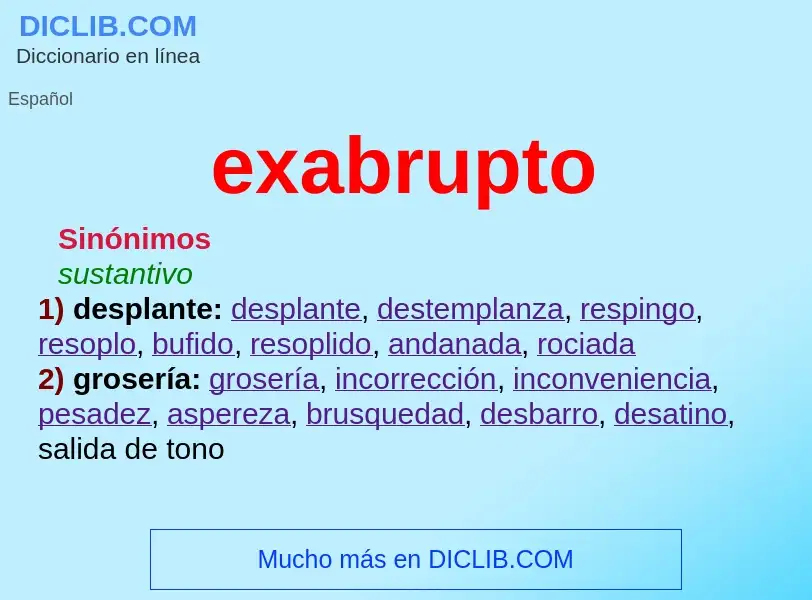 Wat is exabrupto - definition