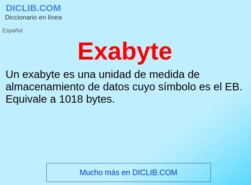 What is Exabyte - definition