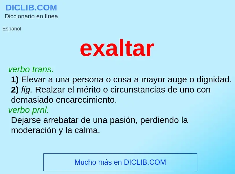 Wat is exaltar - definition