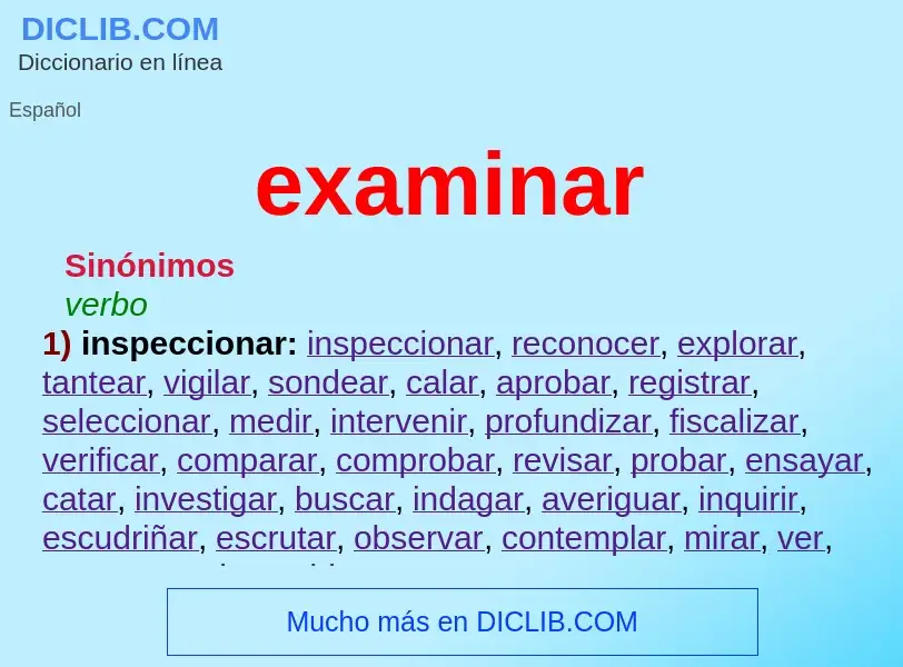 O que é examinar - definição, significado, conceito