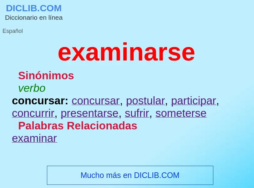 What is examinarse - definition