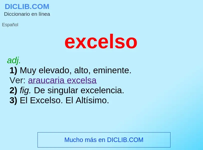 What is excelso - definition