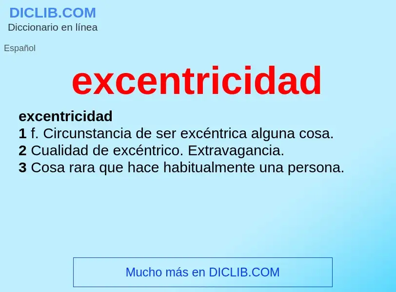 What is excentricidad - definition