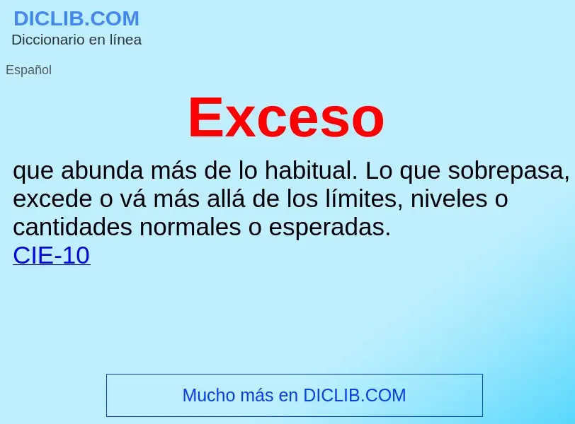 What is Exceso - definition