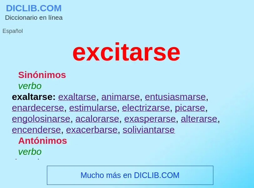 O que é excitarse - definição, significado, conceito