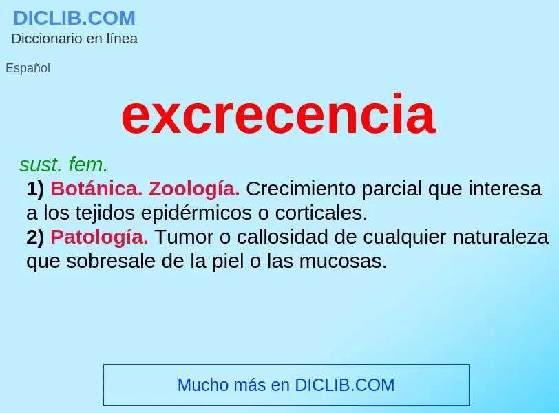 Wat is excrecencia - definition