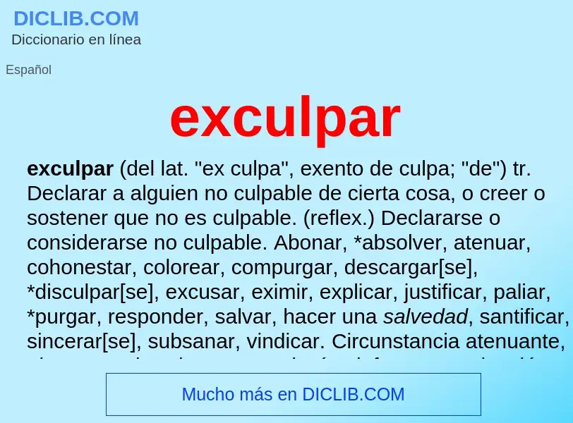 What is exculpar - meaning and definition