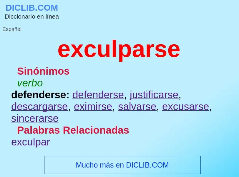 ¿Qué es exculparse? - significado y definición