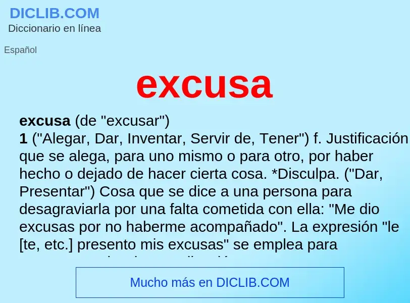 What is excusa - definition