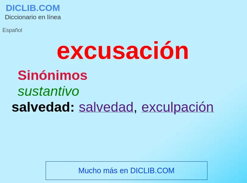 ¿Qué es excusación? - significado y definición