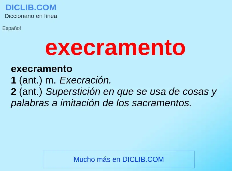 What is execramento - definition