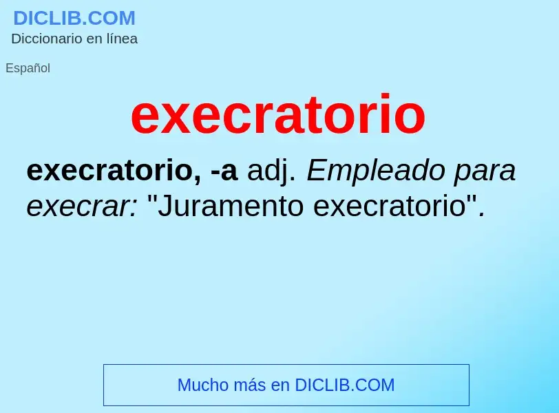 What is execratorio - definition