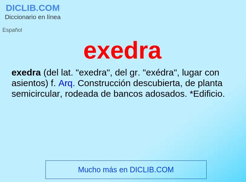 What is exedra - definition