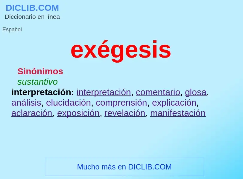 O que é exégesis - definição, significado, conceito