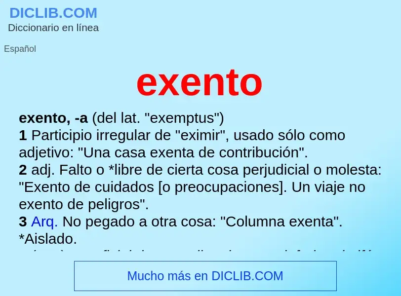 Wat is exento - definition