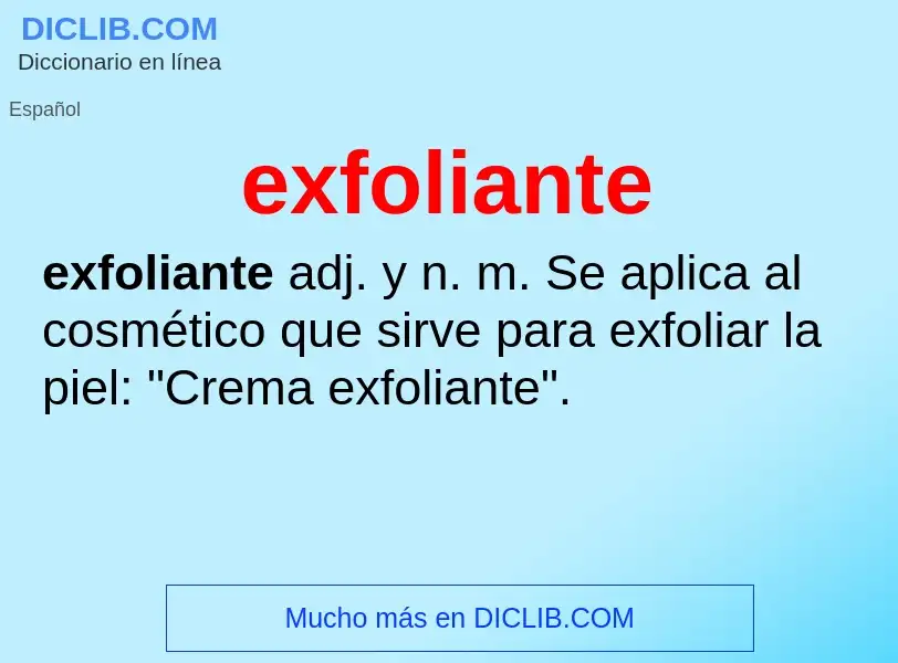 What is exfoliante - definition