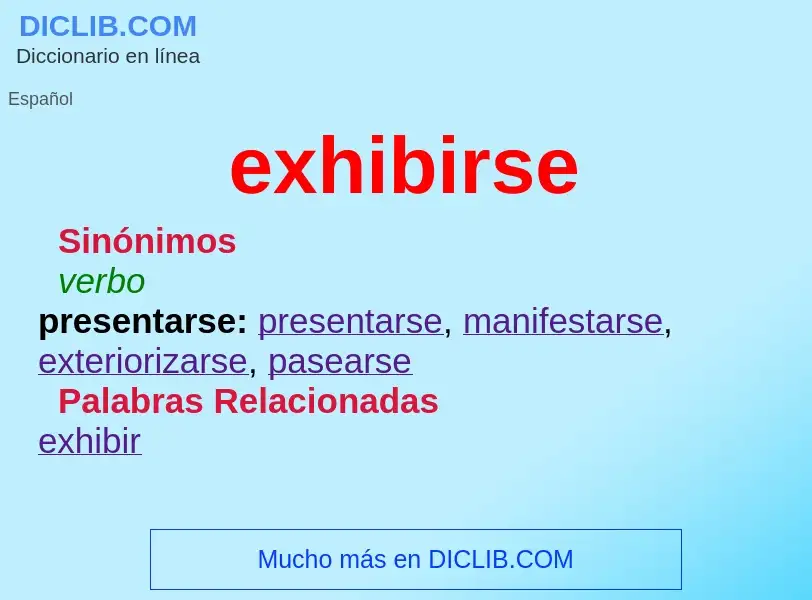 Wat is exhibirse - definition