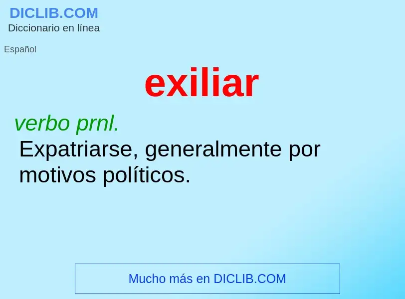 O que é exiliar - definição, significado, conceito