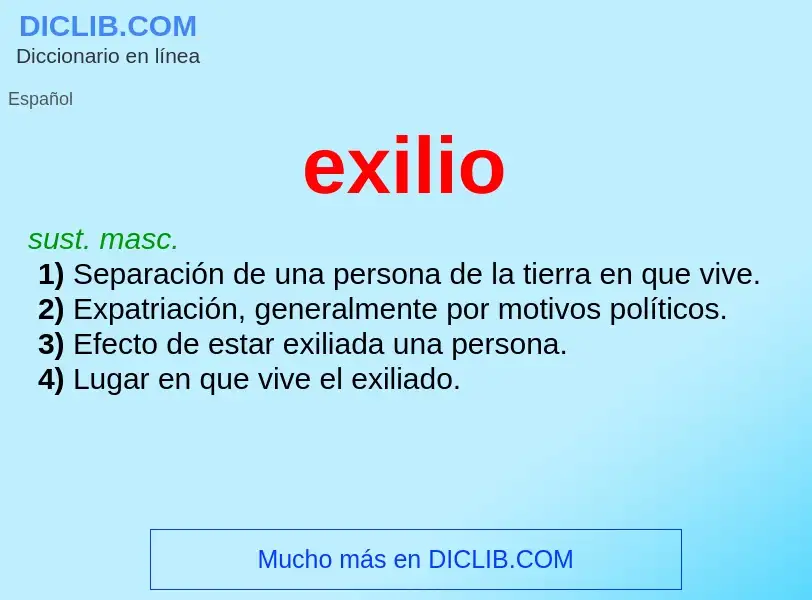 Wat is exilio - definition