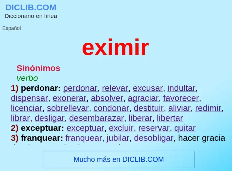 O que é eximir - definição, significado, conceito