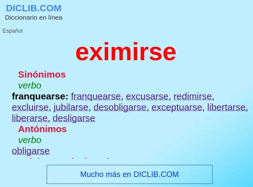 Che cos'è eximirse - definizione