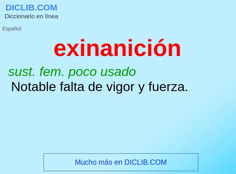 ¿Qué es exinanición? - significado y definición