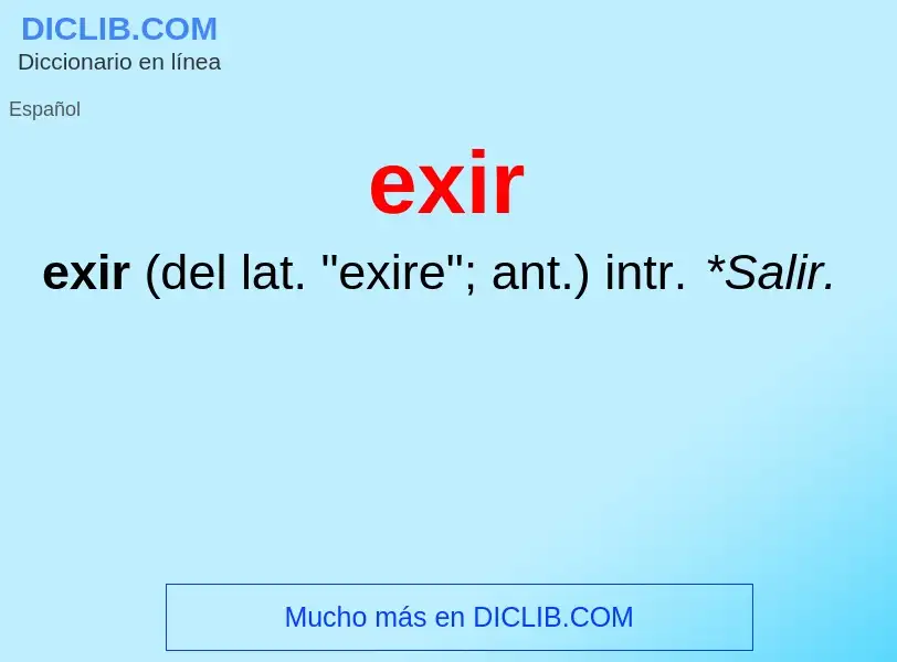 What is exir - definition