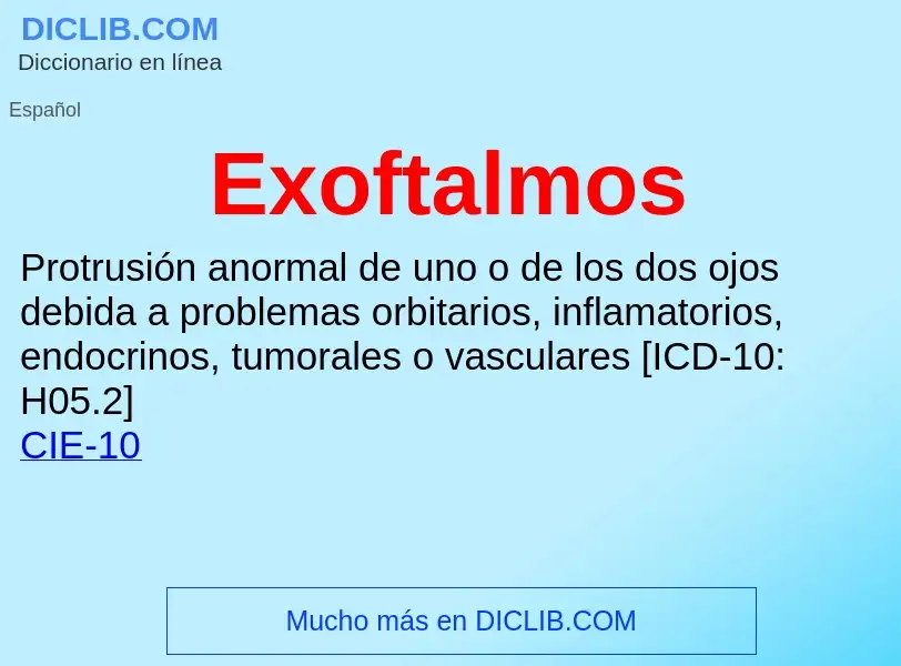 ¿Qué es Exoftalmos? - significado y definición