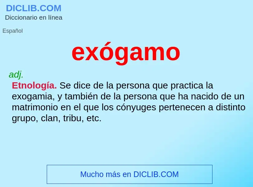 Wat is exógamo - definition