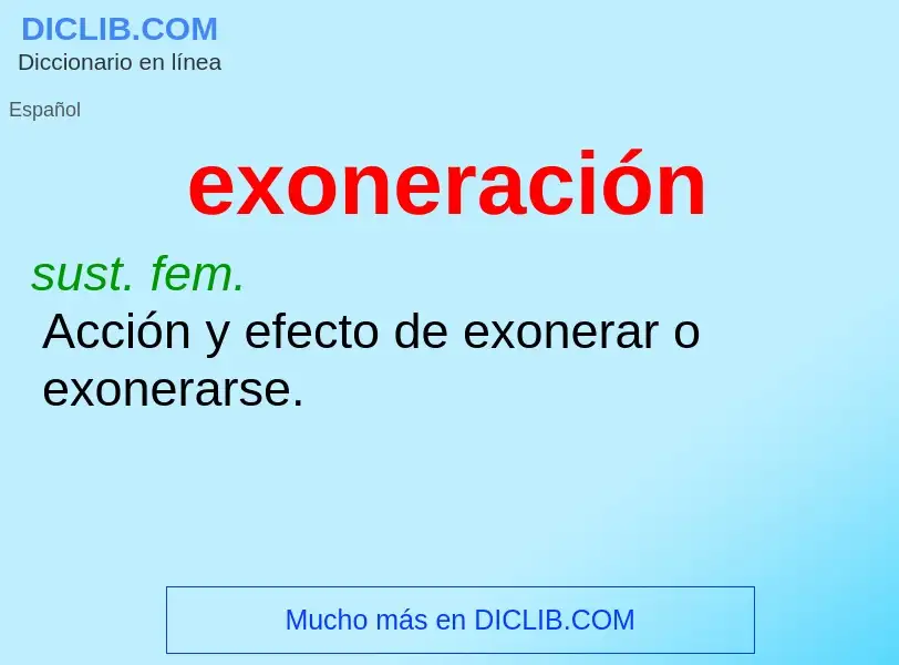 Wat is exoneración - definition