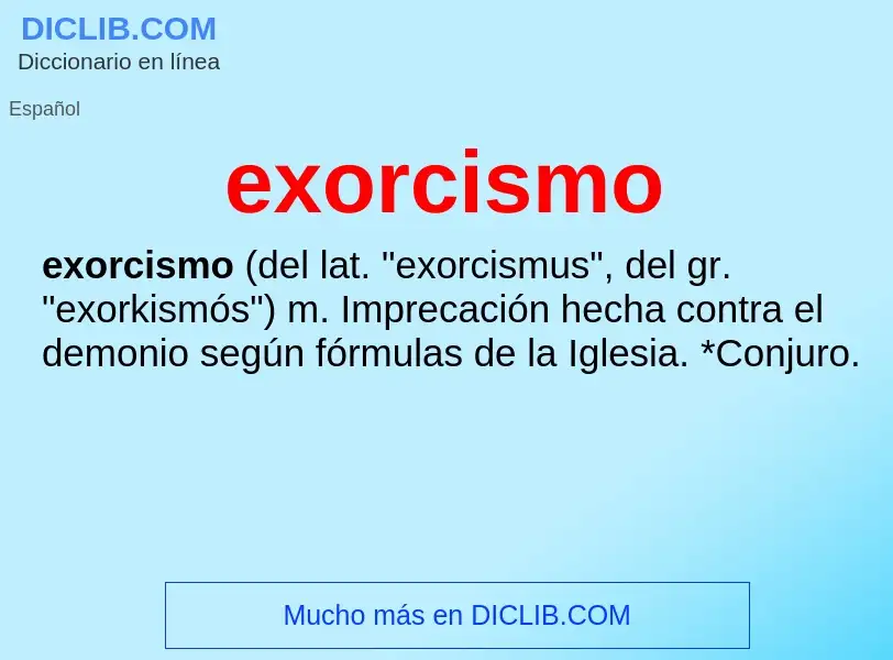 Wat is exorcismo - definition