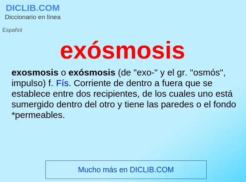 Wat is exósmosis - definition