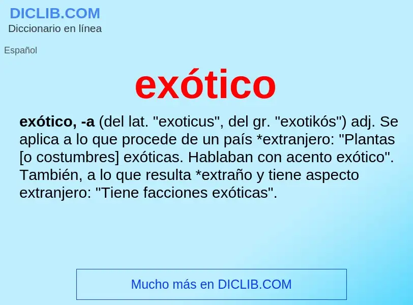 Wat is exótico - definition