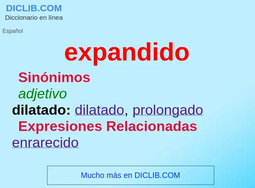 What is expandido - definition