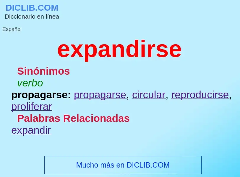 What is expandirse - definition