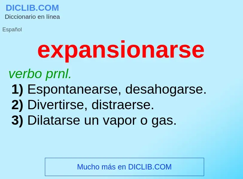 O que é expansionarse - definição, significado, conceito