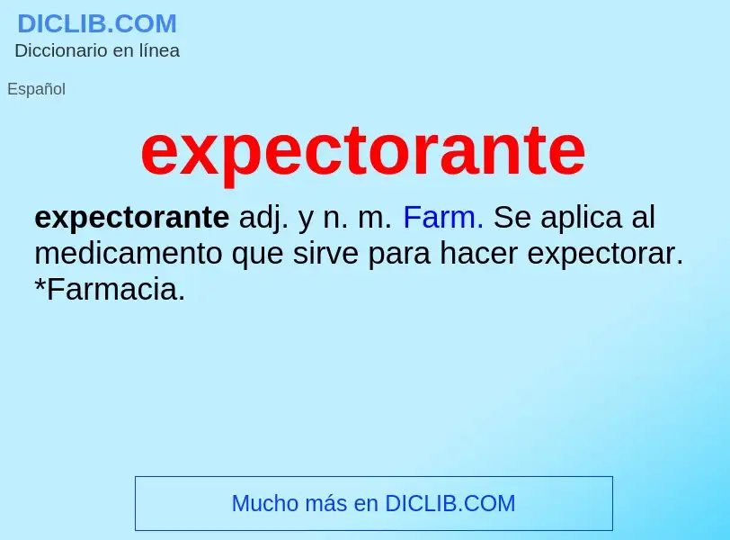 ¿Qué es expectorante? - significado y definición