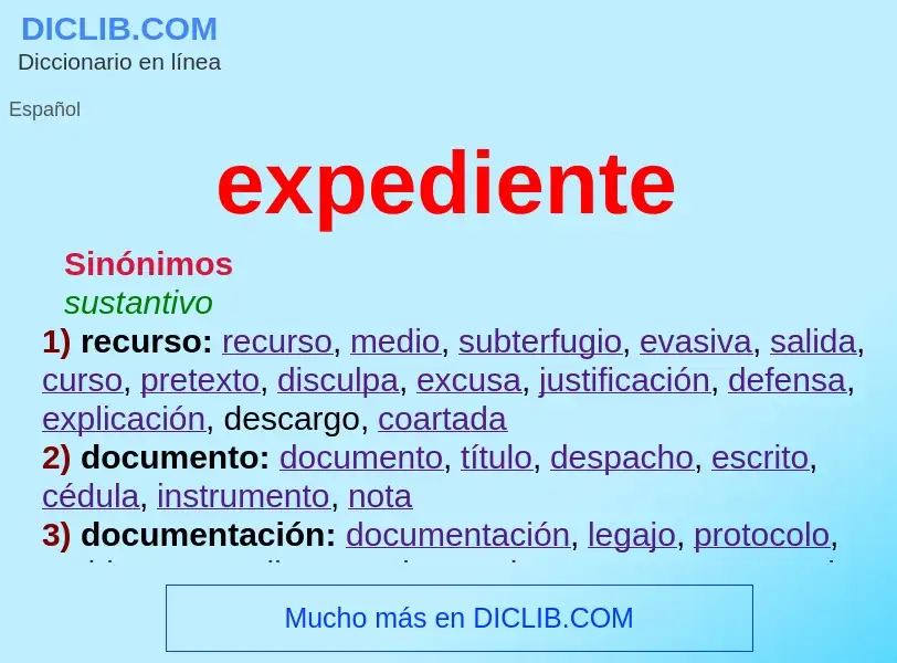 Wat is expediente - definition