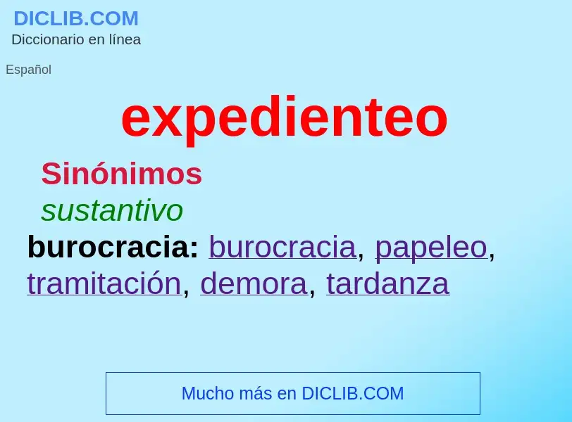 What is expedienteo - definition