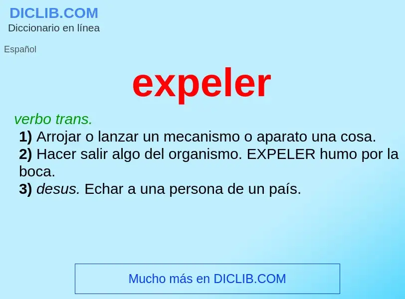 ¿Qué es expeler? - significado y definición