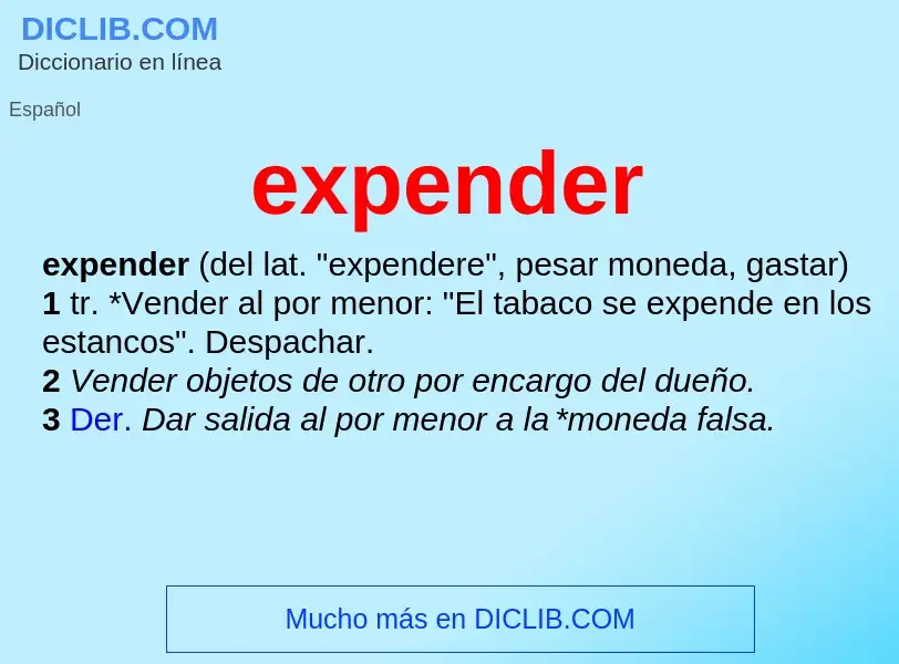 Che cos'è expender - definizione